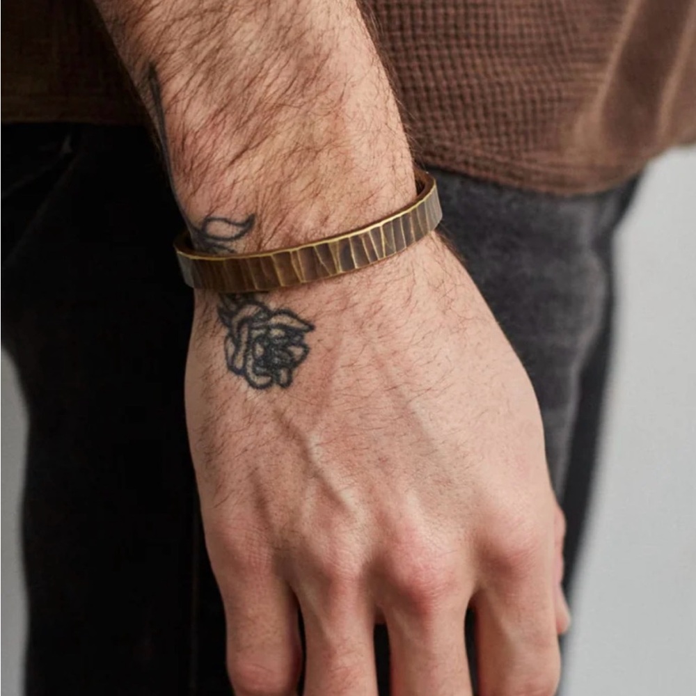 Hand-Forged Brass Bessemer Cuff Studebaker Metals 6.5" Medium